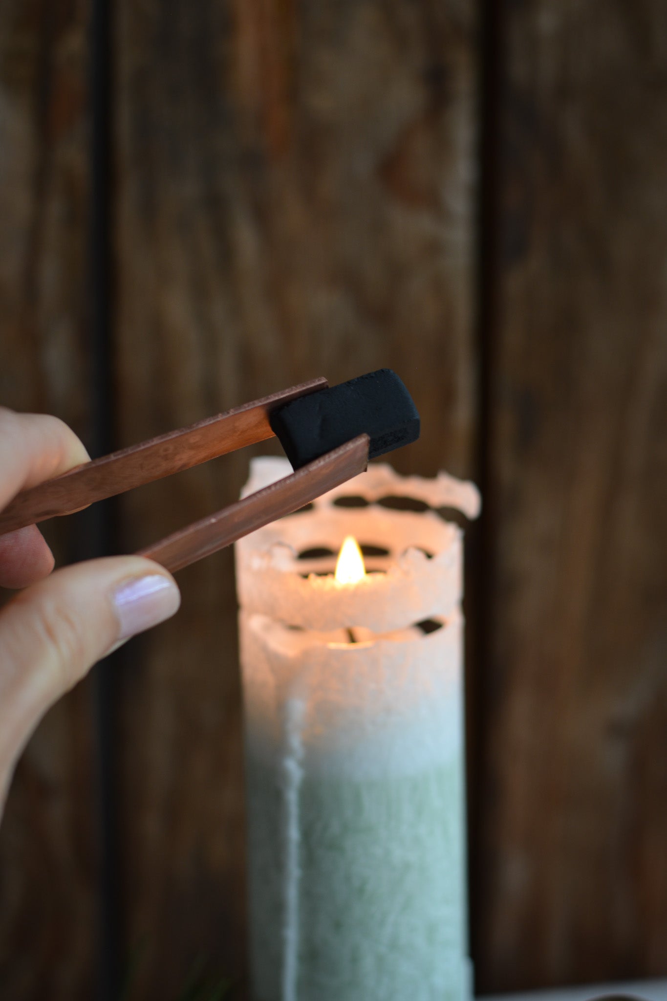 Räucherzange Kupfer