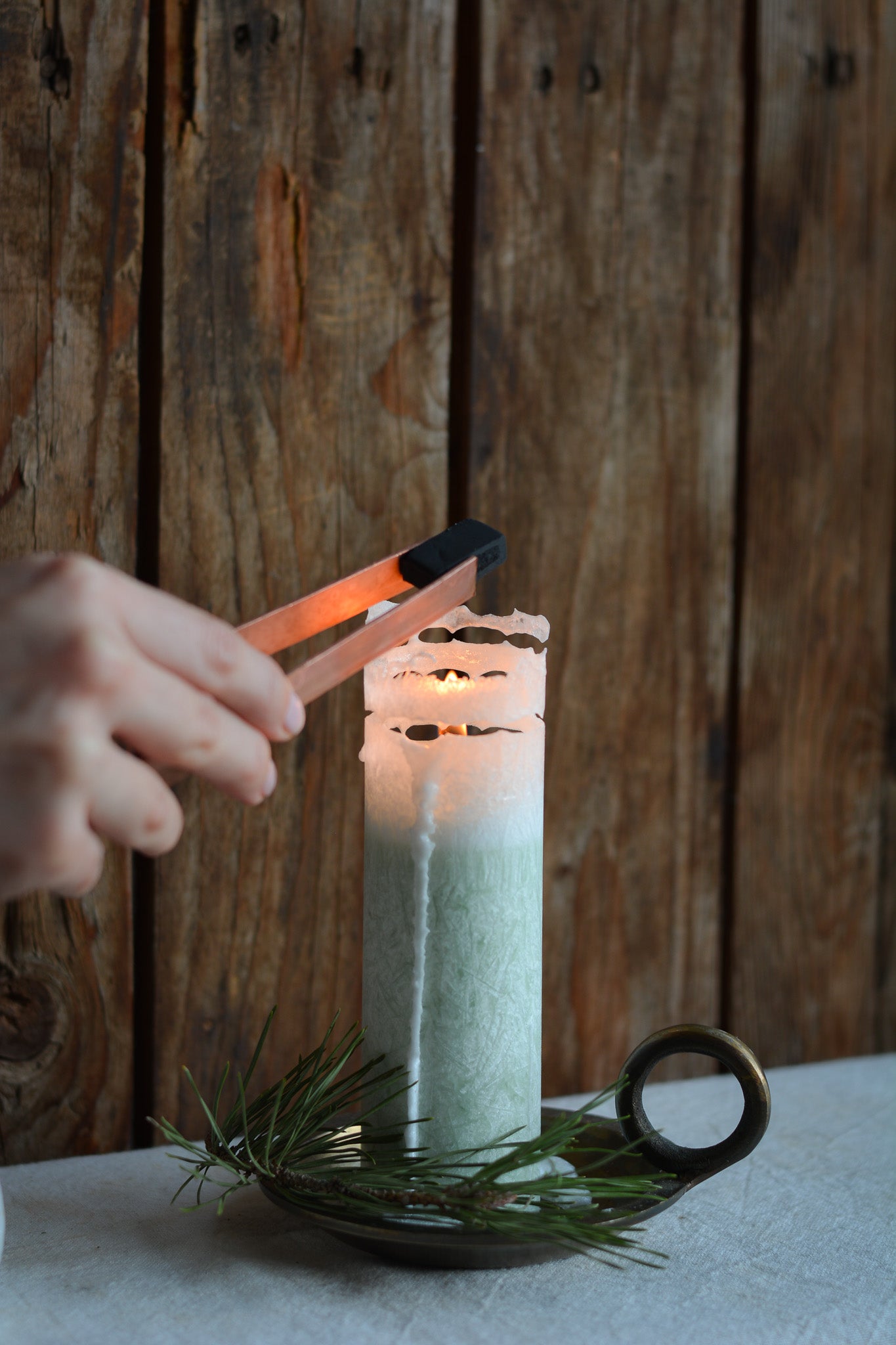 Räucherzange Kupfer